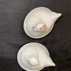 Set Of 2 Vintage White Milk Glass Hen On Nest 1 Has Hazel Atlas Mark 1 Unmarked