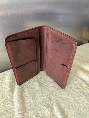 Vintage Coach Water Buffalo Breast Pocket Travel Long Leather Wallet 