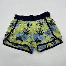 Justice Active Shorts Girls Size 10 Green Floral Logo  32001