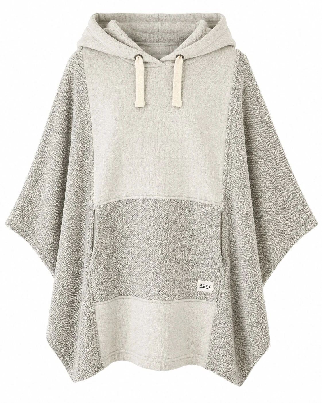 Roxy Summer Surf Poncho Hoodie Cover Up XS/S Gray Terry Knit Beach Pullover NWT