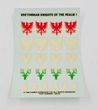 Transfer Sheets Bretonia Bretonnian Knights  Warhammer Fantasy Vintage Decals
