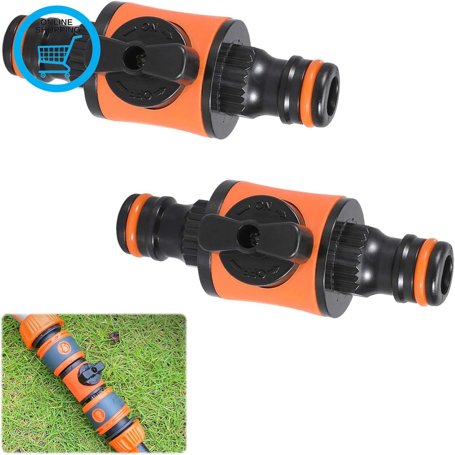 2Pcs Hose Pipe Shut off Valve,Garden Hose Valve,Hose Shut off Valves,For Garden