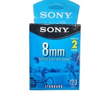 NEW Sony 8mm Standard Video 8 NTSC 120 Min MP Camcorder Tape 2 Pack SEALED