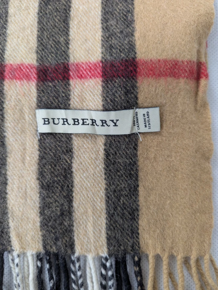 BURBERRY кашемир клетку шарф бежевый - Nova чек - премиум товар - быстрая доставка - Изображение 2 из 4