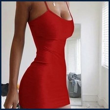 Tiny Floral Print Stretch Bodycon Dress Spaghetti Strap Slim Plus