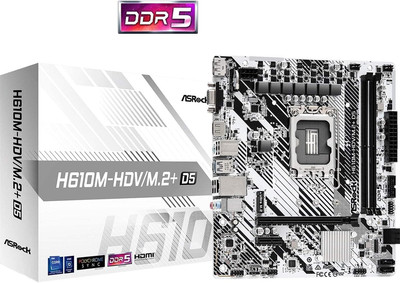 H610M-HDV/M.2+ D5 LGA 1700 Micro ATX DDR5 Intel H610 SATA 6Gb/S Micro