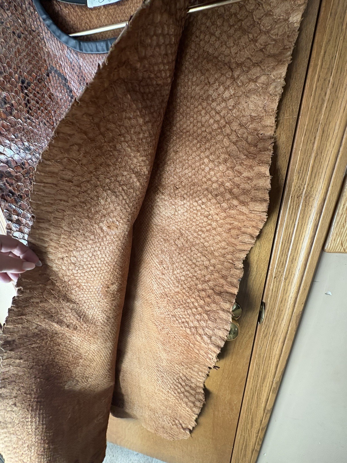 Vintage Python Snakeskin Leather Real Full Size S… - image 8