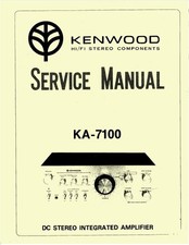 Kenwood KA-7100 Amplificatore Manuali Servizio e Operatori (KA7100)