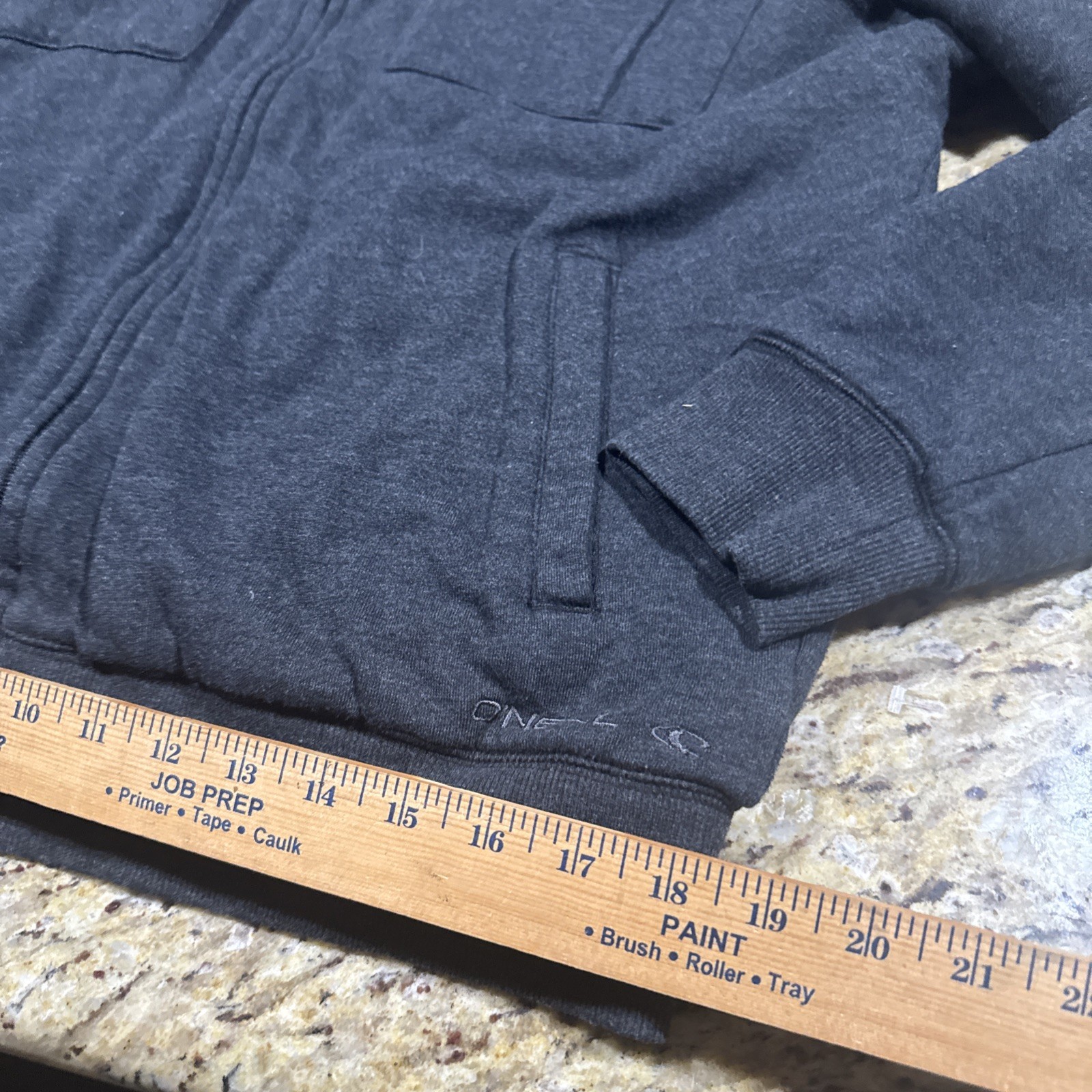 Y2K O'Neill Plaid Fleece Full Zip Hoodie Men’s Medium Black Sherpa Lined Cpix image 9