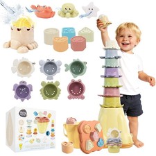 Baby Stacking for 1-3, Nesting Cup Shape Sorter for Infant 12-18 Month, 4 in ...