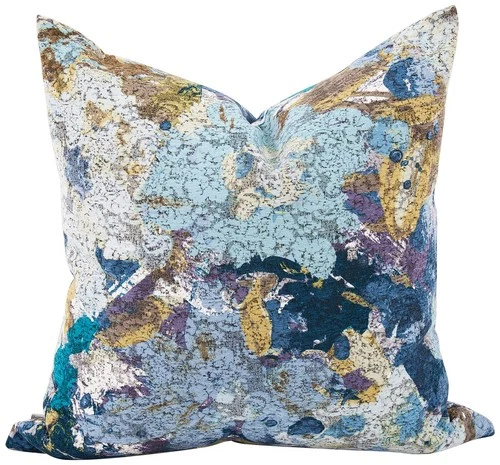 Howard Elliott Stanton Turquoise 20" Square Throw Pillow - Picture 2 of 7