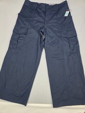 Tommy Hilfiger Womens Modern Wide-Leg Wide Leg Cargo Casual Pants Navy Blue NWT