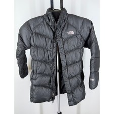 The North Face Girls Black 550 Down Puffer Jacket Size M 10/12 Winter Coat