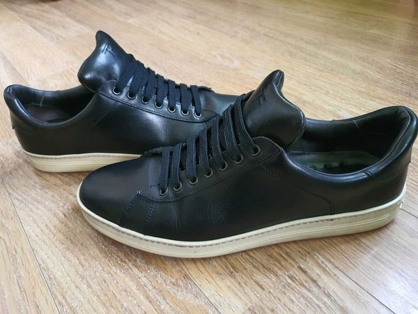 Men Tom Ford Heels Black Leather 46
