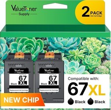 67XL For HP Ink 67 XL High Yield For HP 67XL Black Ink Cartridge