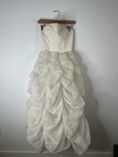 Vintage 1960  s Dress women  s Ivory Ruffle Wedding Gown Party Special Occasion