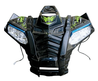 Front Verkleidung grün mit Scheinwerfern & LED Leiste KXD Commander ECO 1200W - Bild 1 von 4
