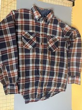 Vintage 1970s Sears Mens Plaid Flannel Shirt Size 16-16.5 M/L 