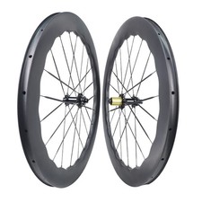 Lightweight Carbon Fiber Road Bike Wheels Disc Brake Clincher Tubeless Wheelset