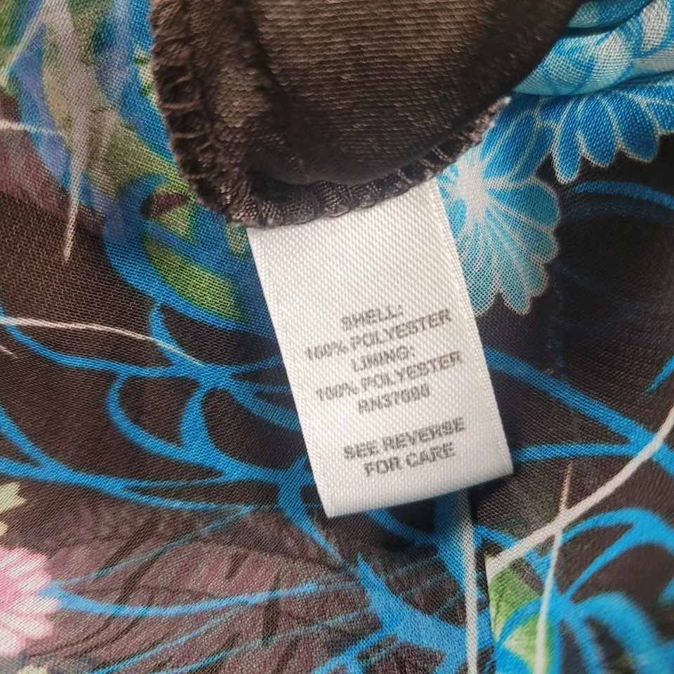 Cato Skirt Womens XL Blue Multicolor Floral Flowy Swing Polyester Blend Casual - Image 4 of 4