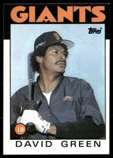 David Green 1986 Topps 727 base Baseball MP