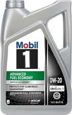 Mobil 1 Advanced Fuel Economy Full Synthetic Motor Oil 0W-20, 5 Quart 34.40 per gallon