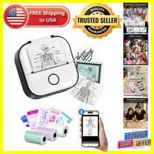 T02 Mini Portable Bluetooth Sticker Printer - Lightweight Thermal Inkless Design