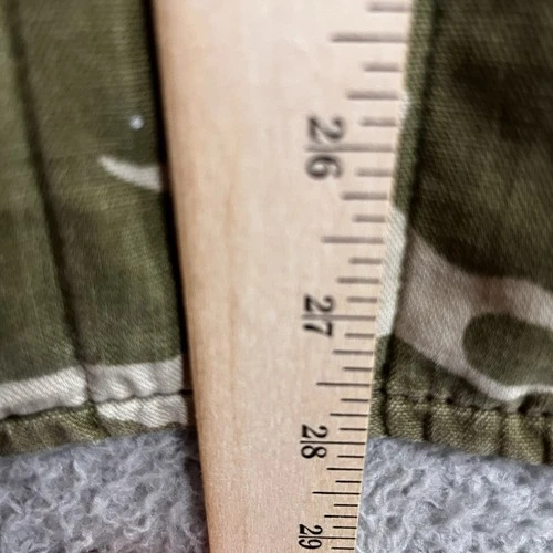 VTG Woodland Camo Quilted Work Jacket Hunting Streetwear Thrashed *Broken Zipper image 6