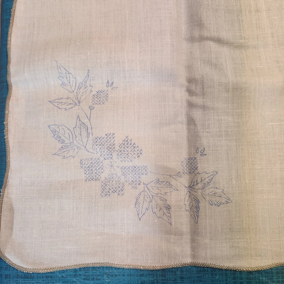 Dexter Lee Wards 100% Lino 5 Piezas Juego de Almuerzo Kit de Bordado Prado Rosa Patrón Foto 4 de 4