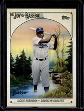 2023 Topps x Bob Ross: The Joy of Baseball Jackie Robinson #45 Dodgers