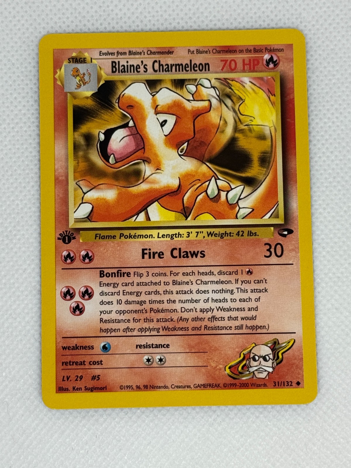 Pokémon TCG Blaine's Charmeleon Gym Challenge 31/132 First Edition NM
