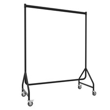 Kleiderständer Konfektionsständer Garderobenständer rollbar schwarz 122x155cm