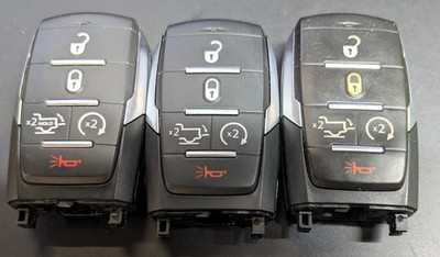 LOT OF 3 OEM DODGE-RAM-TRX SMART KEY FOB REMOTES OHT-4882056 5 BUTTONS