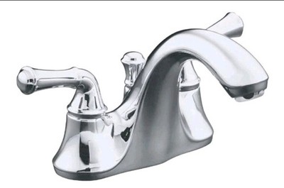 KOHLER 10270-4A-CP Forte centerset lavatory faucet traditional levers, chrome