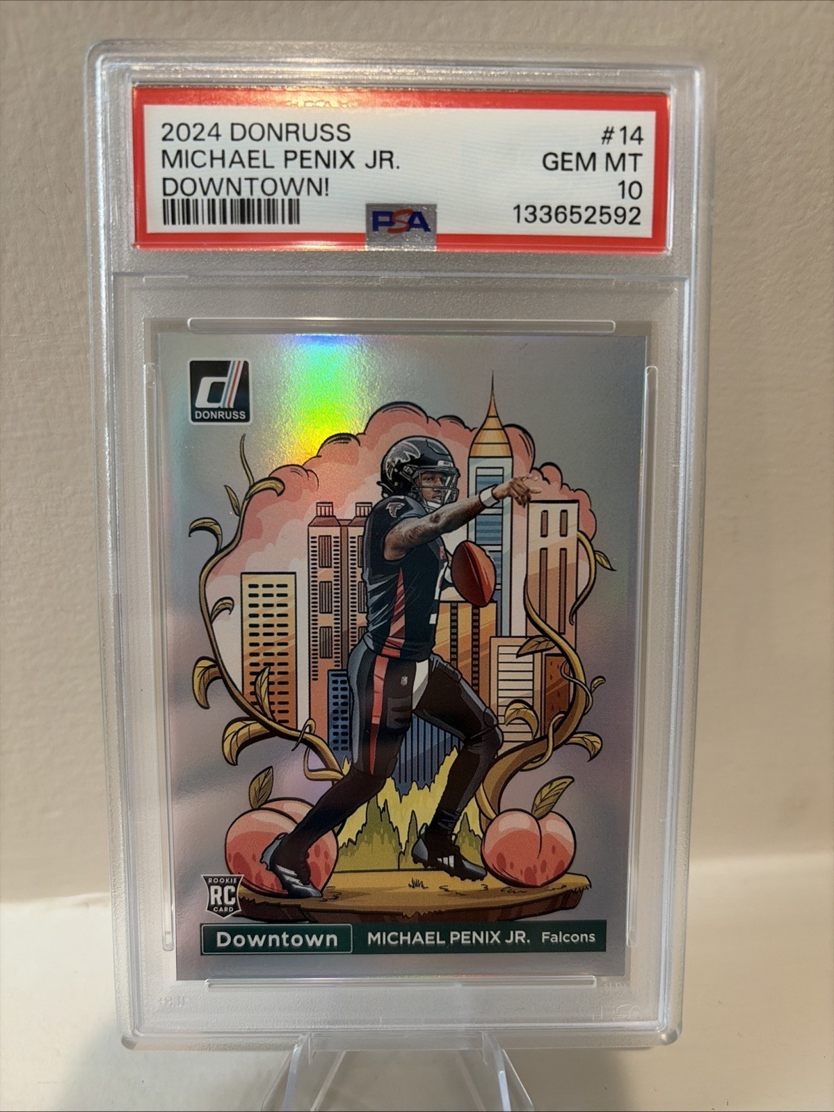 2024 Donruss Michael Penix Jr Downtown! #14 PSA 10 Falcons