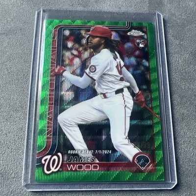   JAMES WOOD 2025 Topps Chrome Update #USC95 Rookie Green Wave Refractor /99