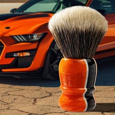 Omega Elite GT Series Synthetic Hair Shaving Brush Mod.MB1919 Orange/Black