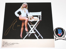 SABRINA CARPENTER SIGNED MAN'S BEST FRIEND ALBUM INSERT PHOTO LITHO BECKETT COA