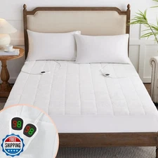 Homemate Heated Mattress Pad TwinXL Size, 5 Heated Setting Coral Fleece Elect