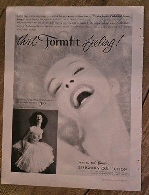 1960 Womens Formfit Feeling Designers Collection Incanto bra ruffled slip ad