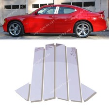 Chrome For Dodge Charger 2006 2007 2008 2009 2010 Pillar Posts Cover Trim 6pcs
