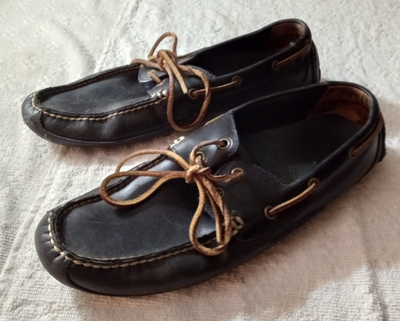 Ralph Lauren Polo Roderick Black Leather Moc Loafers Driving  display picture 3