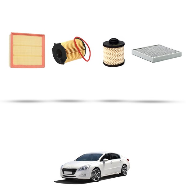 Hoffcar Set Service - 4 Filter FüR Peugeot 508 1.6 Bluehdi 88Kw Von 2014-image