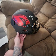 Arizona Cardinals Trey McBrideAutographed Football Helmet Original Real Auto