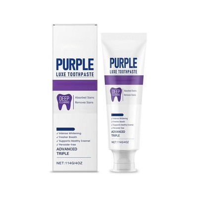 Purple Luxe Toothpaste Advanced Triple Whitening & Deep Cleaning Toothpaste 114g