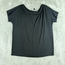 INC International Concepts Top Womens XS Black Cap Sleeve Essential Minimalist