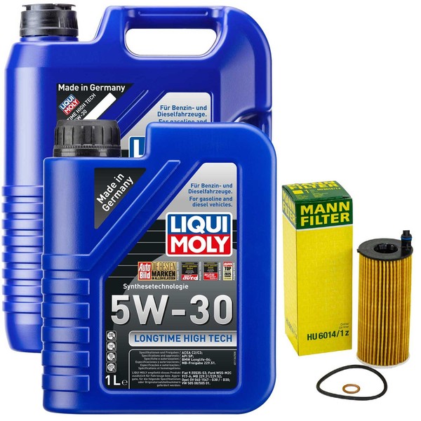 MotoröL Set High Tech 5W-30 Liqui Moly 6 Liter + ÖLfilter FüR BMW 3Er 316D 320D-image