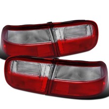 Tail Lights Assembly Pair Red Clear For Honda Civic Sedan Coupe 1992-1995 Tail Lights Assembly Pair Red Clear For Honda Civic Sedan Coupe 1992-1995