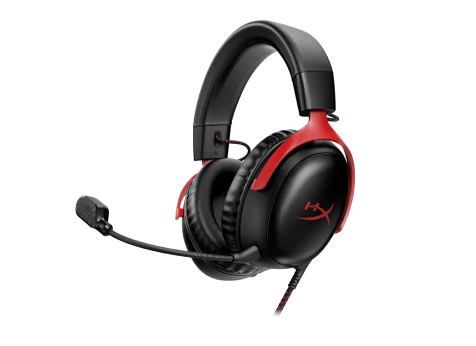 HyperX Cloud III S – Kabelloses Gaming-Headset, Multiplattform schwarz - rot - Bild 2 von 4