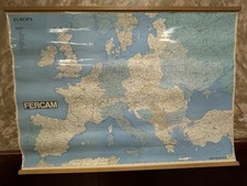 Cartina Geografica Fercam 1:3.000.000 Politica Vintage Anni ‘80 Europa